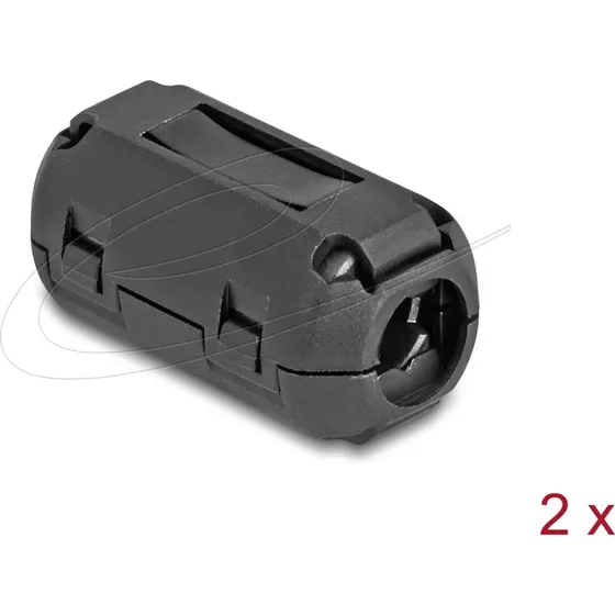 Delock Sort Ferritbead til Kabel 9mm (2 stk)