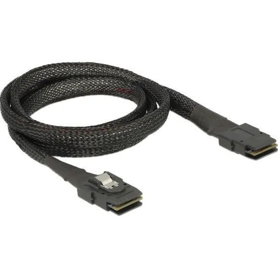 Delock Mini SAS SFF-8087 1m Kabel, Sort