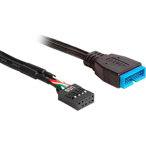 DeLock USB 2.0 til USB 3.0 Header Kabel 30 cm Sort
