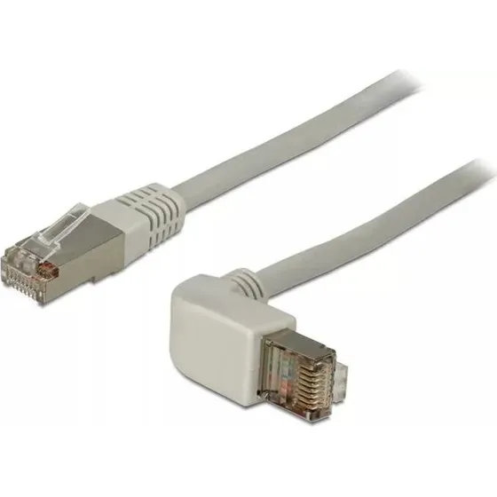 DeLOCK Cat.6A S/FTP 1m vinklet grå patchkabel