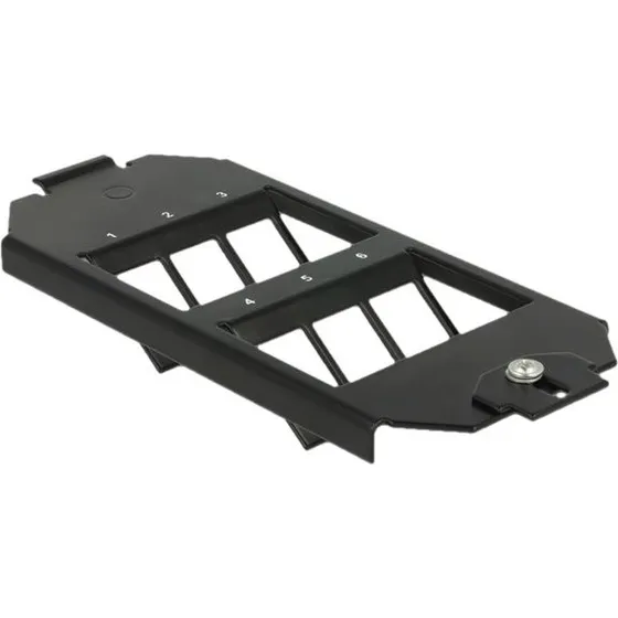 Delock Keystone Mounting, sort, 6 porte