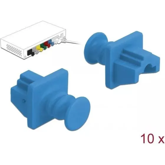 DeLOCK Støvdække til RJ45, blå (10 stk)