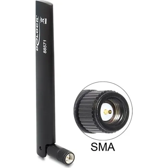 DeLOCK LTE Antenne SMA, 3 dBi, omni, sort