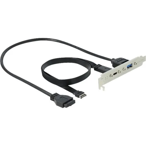 Delock USB 3.1 Slot Bracket 50 cm Sort