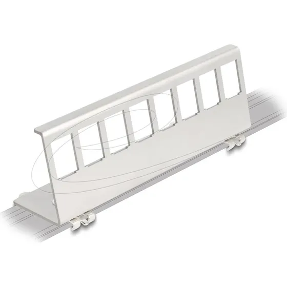Delock Keystone DIN-skinneadapter, 8 porte, sølv