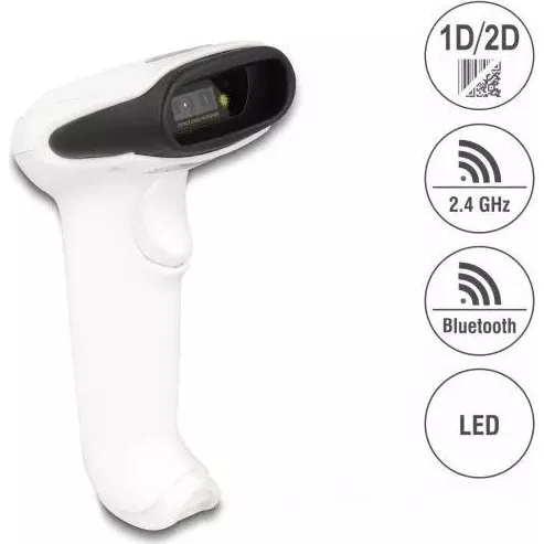 DeLOCK Barcode Scanner 1D/2D, USB/Bluetooth/2.4 GHz, 1800 mAh