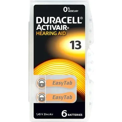 Duracell ActivAir 13 Batterier, 6 stk. 1.45V