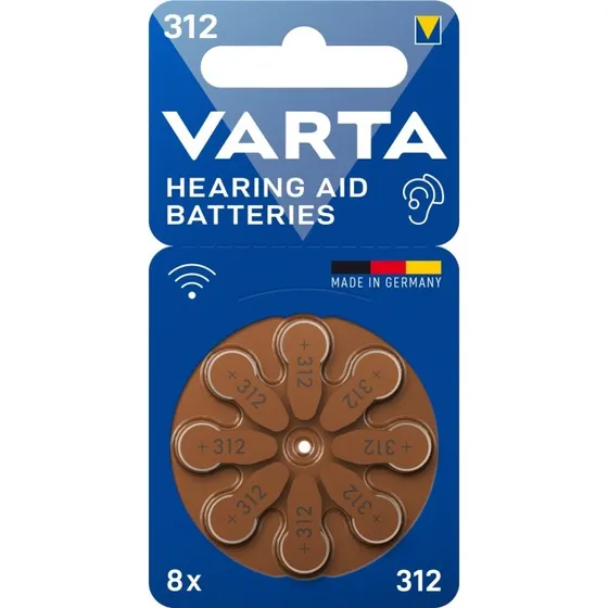 Varta Hørapparatsbatteri 312 / A312 / PR41 8-pack