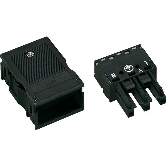 Hunstik 3-pol m. kappe 2 led. so