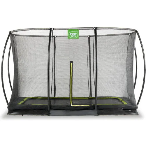 EXIT Silhouette nedgravet trampolin 244x366 cm med sikkerhedsnet – sort