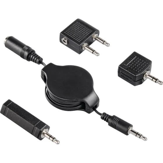 Hama Audio Adapter Kit 1,2m Flyrejse, sort