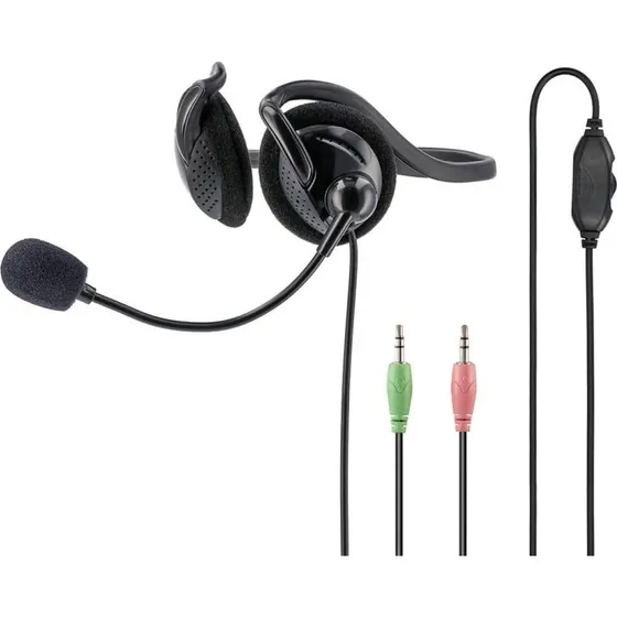 Hama NHS-P100 Neckband Headset Sort med Mikrofon