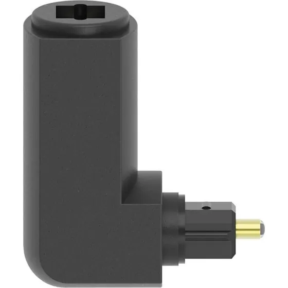 Hama ODT Toslink Vinklet Adapter, Forgyldt, Sort