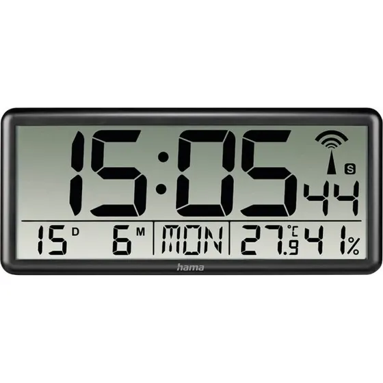 Hama Jumbo Digital Radiostyret Vægur Sort