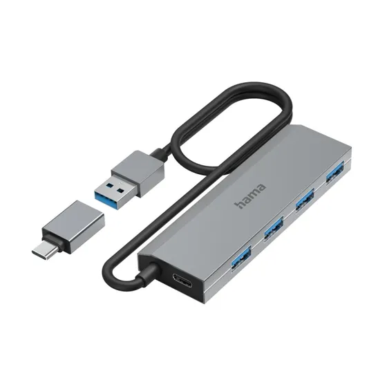 Hama Essential Line USB 3.2 Hub 4-porte med USB-C