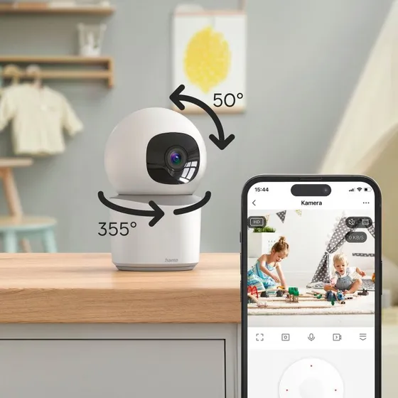 Hama Smart Overvågningskamera 1080p Drejeligt Hvid