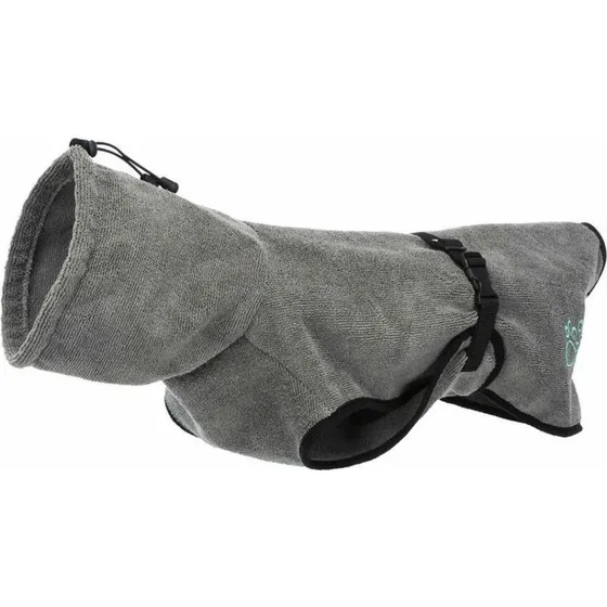 Trixie Hundebadekåbe Grå M, 50 cm ryglængde