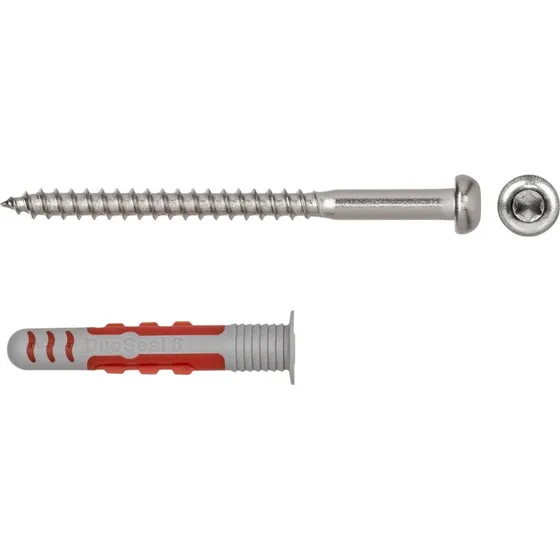 Fischer DuoSeal A2 6x38 mm Vægstik 50 stk Grå/Rød