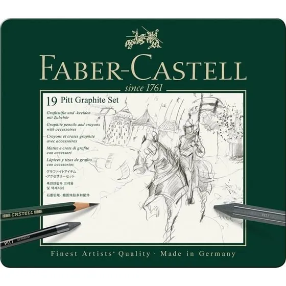 Faber-Castell Pitt Graphite Sæt i Tin æske (19 stk)
