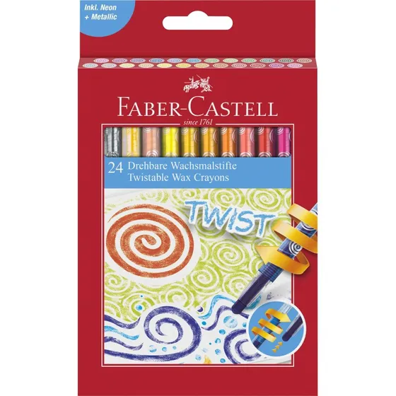 Faber-Castell Twistable Farvekridt 24 Farver