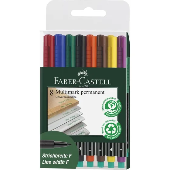 Faber-Castell Multimarker F 8 farver, permanente