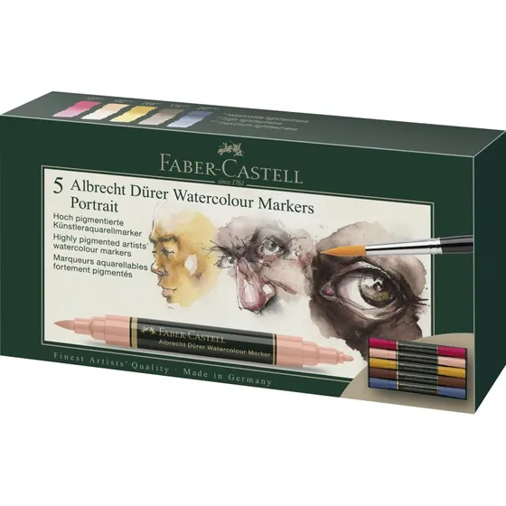 Faber-Castell Albrecht Dürer Akvarellmarkers 5 Farver Portræt