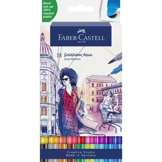 Faber-Castell Goldfaber Aqua Dual Marker 18 farver