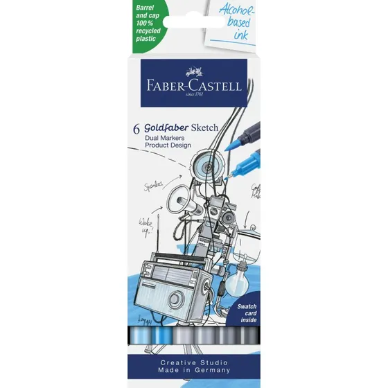 Faber-Castell Goldfaber Sketch Marker 6 Farver