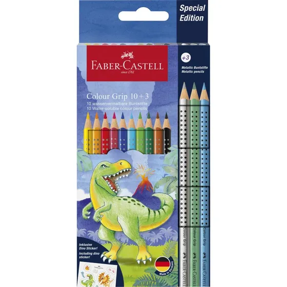 Faber-Castell Grip 2001 Akvarel Dino 13 Farver