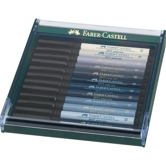 Faber-Castell Pitt Artist Grå Toner 12 i Gaveæske