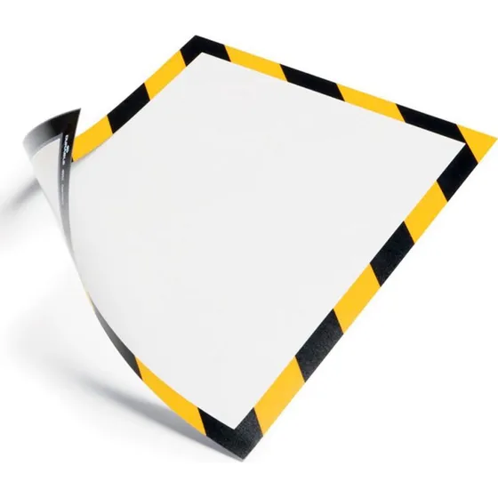 Durable Duraframe® Magnetisk Security A4 Gul/Sort (5 stk)