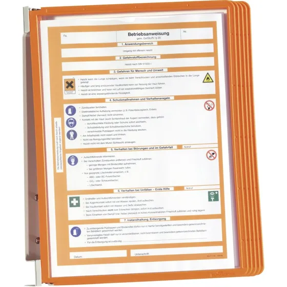Durable Vario Vægpanel 5 rum, orange, A4