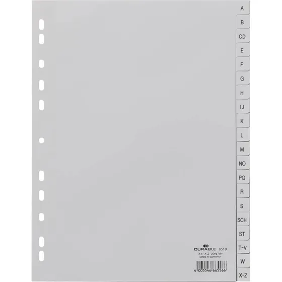 Durable A-Z Faneblade A4 Grå (20 dele)