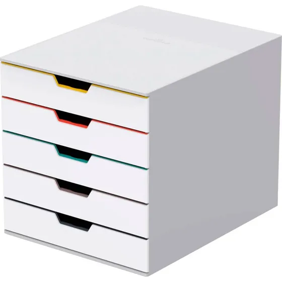 Durable Varicolor Skuffekabinet 5, Hvid