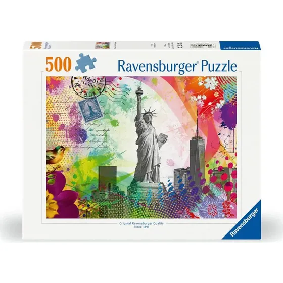 Ravensburger New York Postcard Puslespil, 500 Brikker