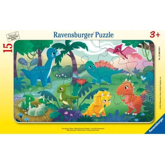 Ravensburger Baby Dinosaurer 15 Brikker Rammepuslespil
