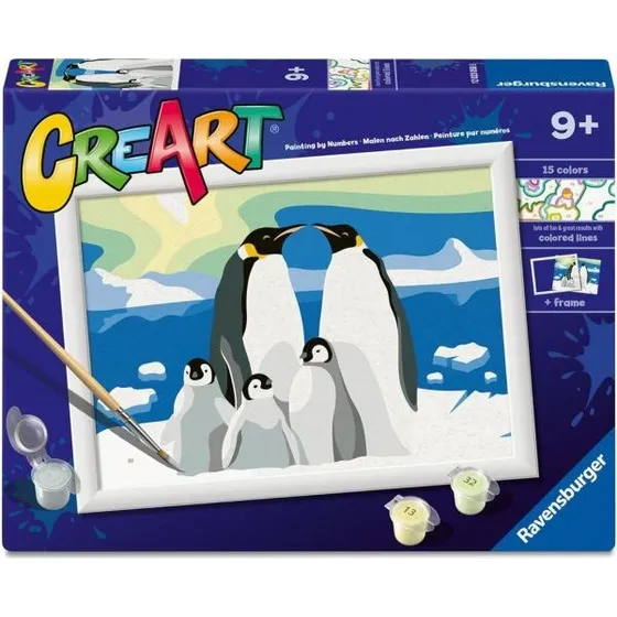 Ravensburger CreArt Paint by Numbers - Pingvinfamilie