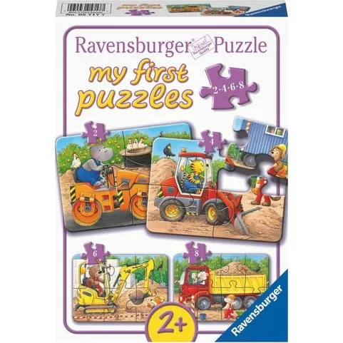 Ravensburger Byggepladsens Dyr - 2/4/6/8 Brikker