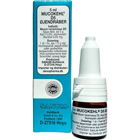 SANUM Mucokehl Øjendråber D5 blå 5 ml