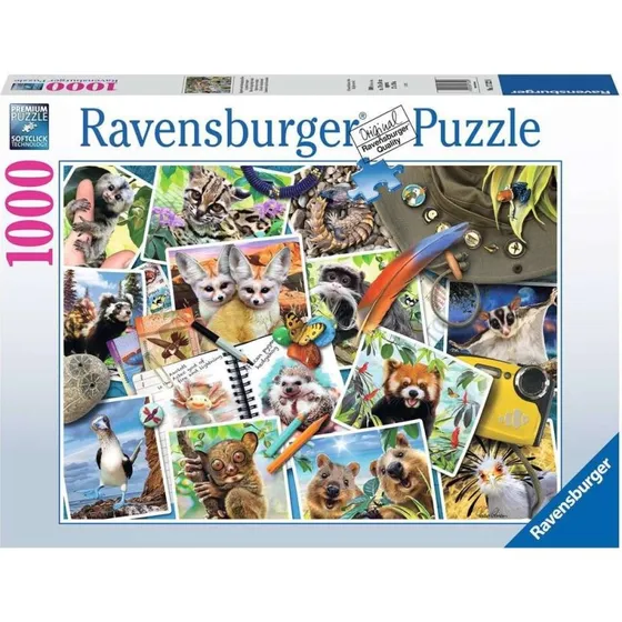 Ravensburger Puslespil 1000 Brikker – Travellers Animal Journal