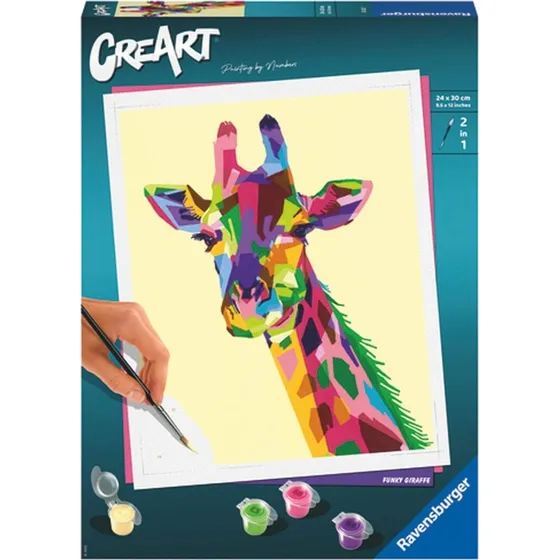 Ravensburger CreArt Funky Giraf med 16 Akrylfarver