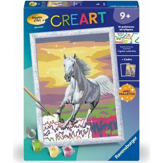 Ravensburger CreArt Kids Hest på engen, 18x24 cm, mal efter tal, 7+