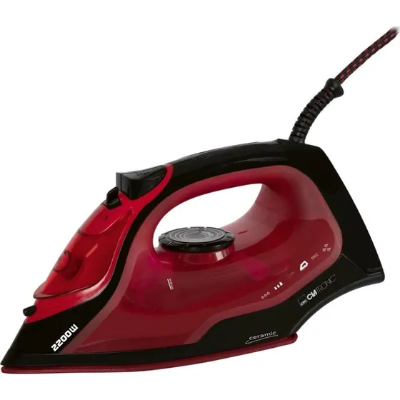 Clatronic DB 3752 2200W Dampstrygejern, Rød/Sort