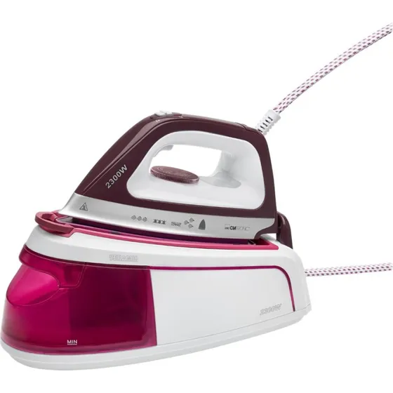 Clatronic DBS 3749 Dampstrygejern 2300W Hvid/Lilla