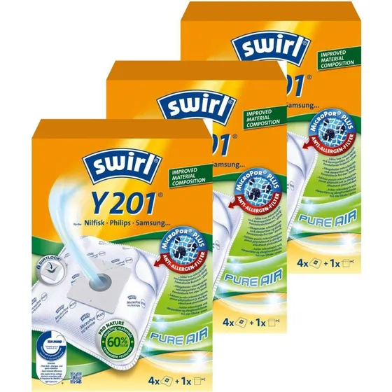 Swirl Y201 Støvsugerposer 3x4 stk