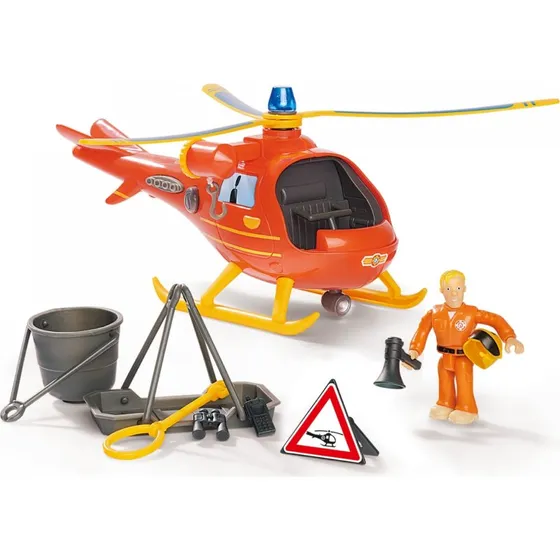 Simba Fireman Sam Helikopter Wallaby med Figur 15cm