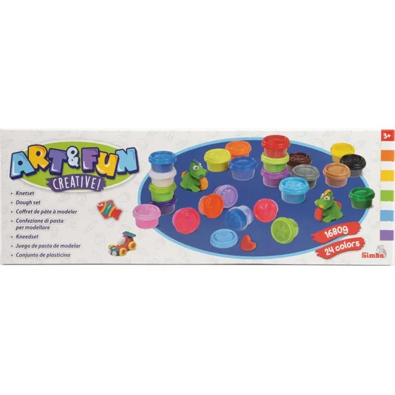Simba Toys Art & Fun Modellerdej i Bøtter – 24 Farver, 3+ år