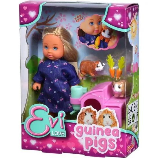 Simba Evi Love Mini Dukke med Marsvin Figurer