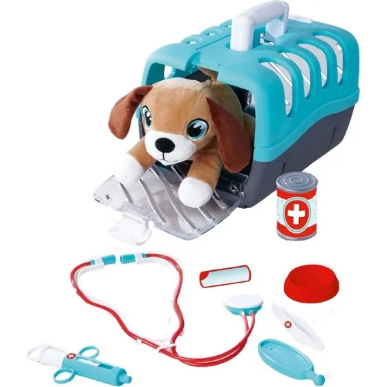 Dickie Toys Simba Plyshund med Dyrlægetaske, 24 cm