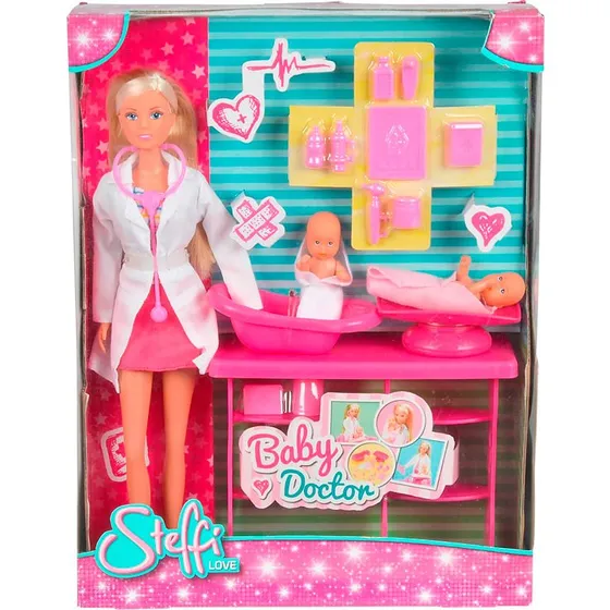 Simba Steffi Love Doktor Dukke med 2 babyer og tilbehør